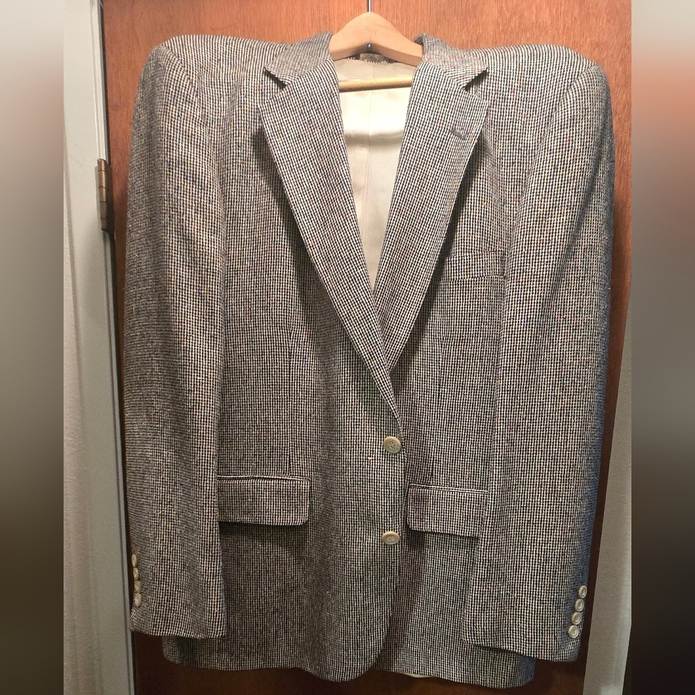 HOST PICK🎉Joseph&Feiss Vintage Tailored Harringbone Wool Mens Sportcoat Sz42L - Picture 3 of 10
